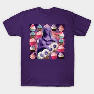 daisied flowern cupcake queen T-Shirt